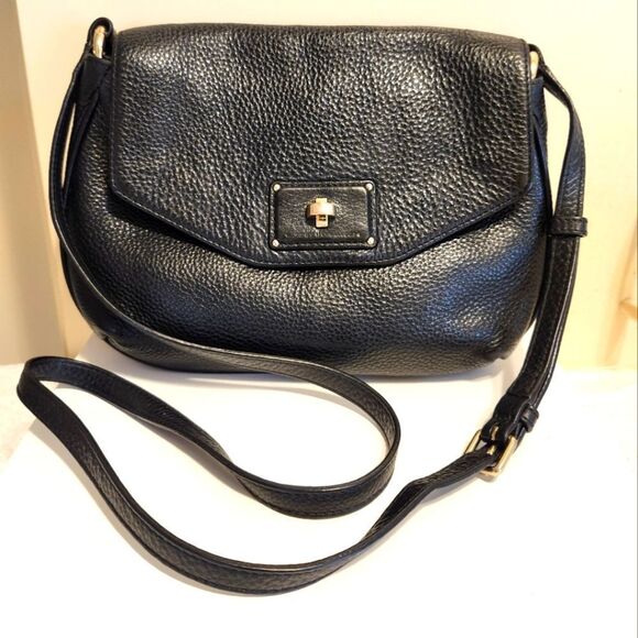 Marc by Marc Jacobs Black Pebbled Leather Flap Crossbody/Shoulder Bag Ret.$415 - Picture 1 of 10
